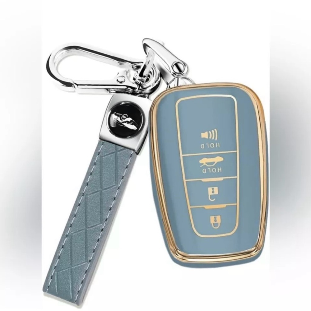 QBUC for Toyota Key Fob Cover with Keychain Premium TPU Key Fob Case